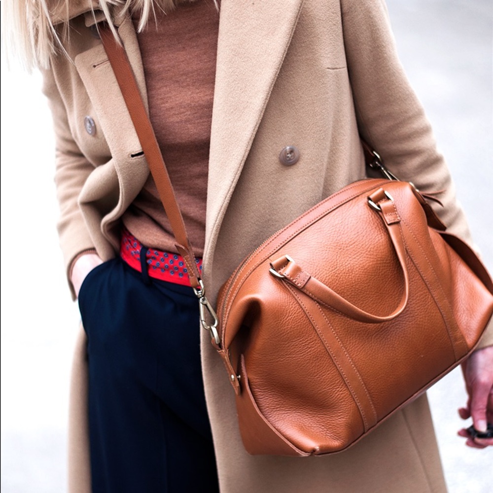 madewell • glasgow satchel english saddle